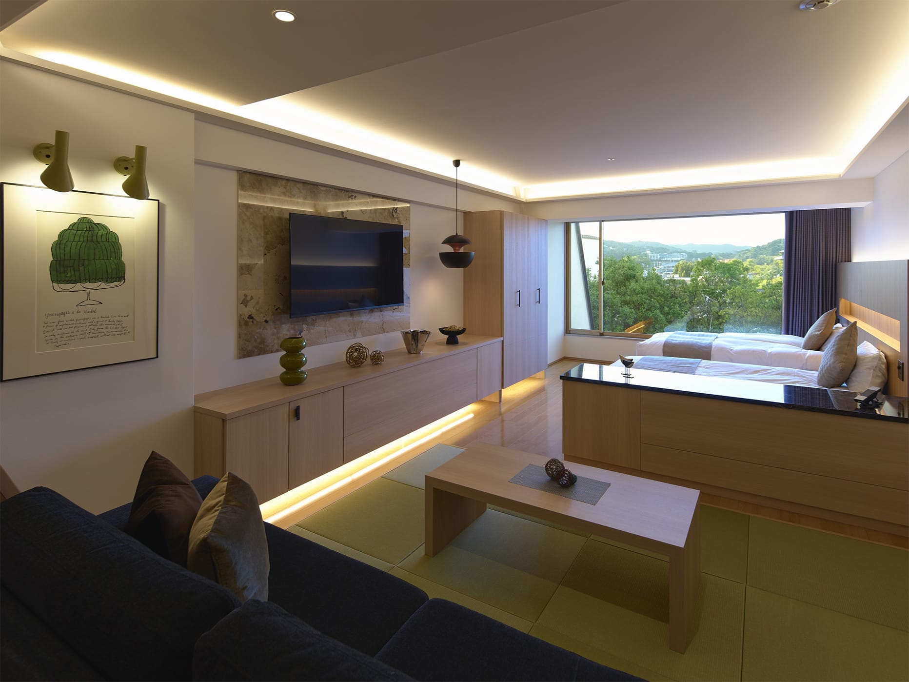 ワイド露天風呂ルーム付プレミアム70㎡和洋室: 内観イメージ4